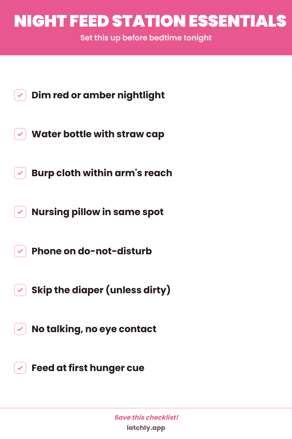 The Night Feed Station Checklist You Need to Set Up Tonight